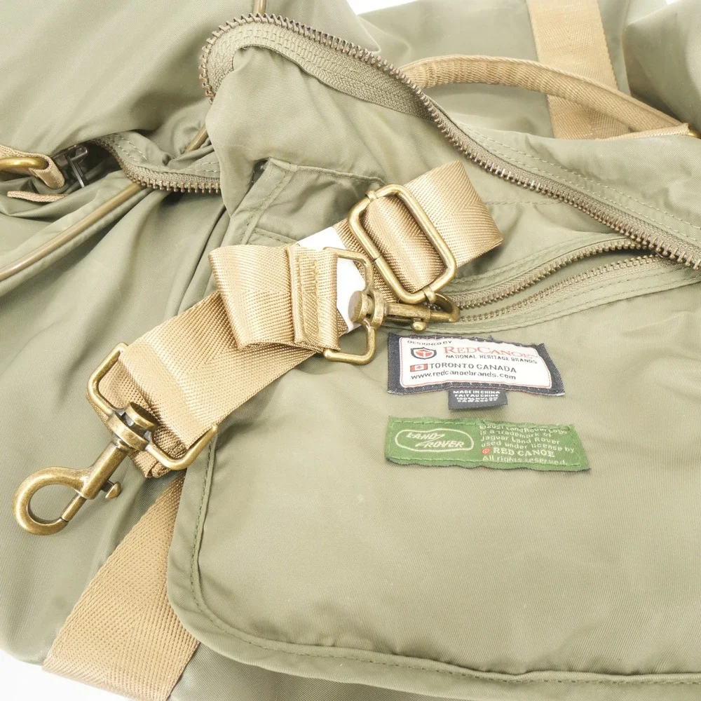 Red Canoe Land Rover Duffle Bag Large Olive Green Heritage Travel Weekender